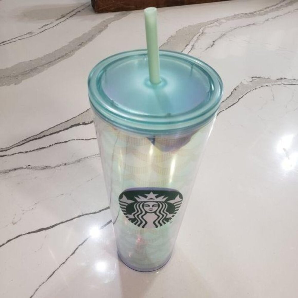 Starbucks Iridescent 24 Oz Cold Cup Tumbler With Straw - Picture 9 of 10